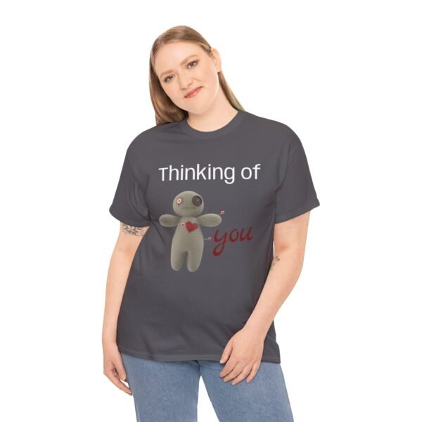 Thinking of You Voodoo Doll T-Shirt – Funny Breakup Tee with Dark Humor & Sarcastic Love Unisex Tee - Image 28